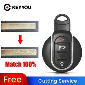 BLADE CUT by PHOTO Car Key Case For BMW Mini Cooper 2015 - 2019 3/4 Buttons - Imagen 1 de 11