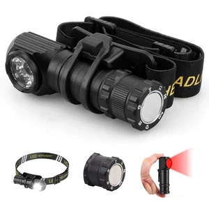 High Lumens LED Rechargeable Headlamp for Adults - Hard Hat Light Running Hea... - Picture 1 of 7