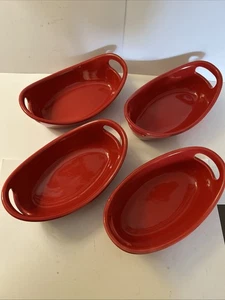 4er Set Rachael Ray 12 Unzen Rot Au Gratin Kasserolle Backform Ofenfest - Bild 1 von 14