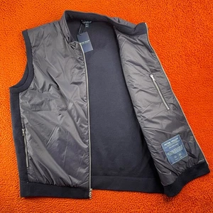 PETER MILLAR Mens XXL 2XL Holdridge Merino Wool Golf Vest Navy Blue NEW $445 - Picture 1 of 9