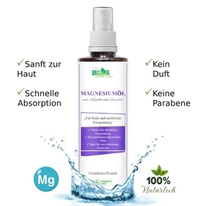 Magnesiumöl Spray mit Kamille & Lavendel – 200 ml, entspannend & pflegend - Bild 1 von 24