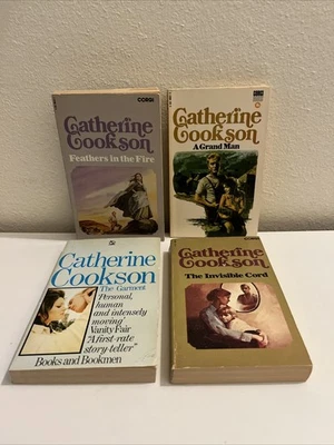 Catherine Cookson 4 Paperback Lot - Invisible Cord, Garment, Grand Man, Feathers Foto 1 de 4