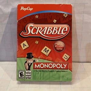 PopCap Scrabble And Monopoly Game Microsoft Windows XP 2013 Pc Game - Picture 1 of 3