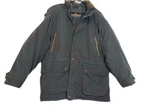 Members Only 80% Down Parka Mens Dark Green Winter Puffer Jacket Hooded Coat L - Picture 1 of 6