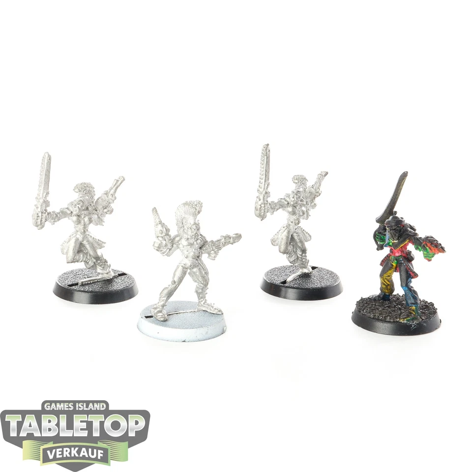Aeldari - 4 x Harlequin Troupe Rogue Trader  - teilweise bemalt - Bild 1 von 1