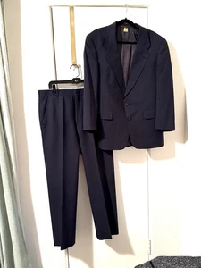 Herren 2tlg Anzug 40R 34W 30L Hart Schaffner Marx dunkelgrau 💯 Wolle komplett gefüttert - Bild 1 von 9