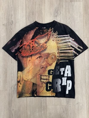 vintage 1993 All Over Print Aerosmith Tee sz L Giant USA Made 90s Aop Shirt - Image 1 of 4