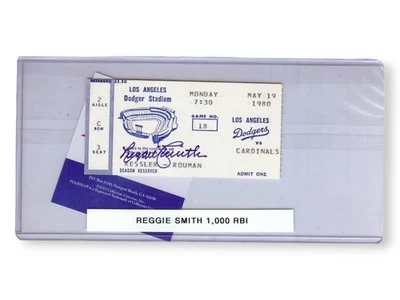 Reggie Smith Signed Autograph Ticket Stub Dodgers 1000th RBI 5/19/80 PSA 9A55658 - Image 1 of 2