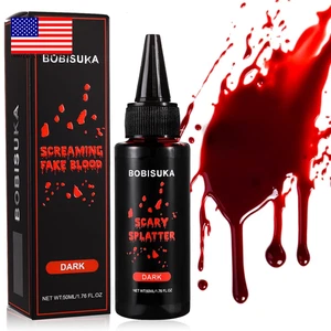 Halloween Fake Blood, Dark Fake Blood 1.76Oz, Realistic Washable Liquid Dripping - Picture 1 of 7