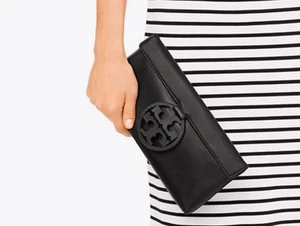 Bolso de mano Tory Burch Miller de cuero negro NUEVO - Imagen 1 de 9