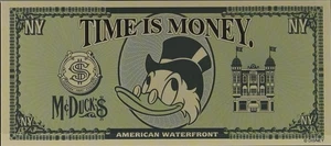 2001 McDuck$ Note - “Time is Money” - Picture 1 of 2