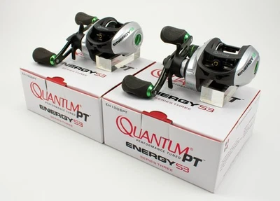 *LOT OF 2* QUANTUM PT ENERGY S3 EN100SPT 6.3:1 RIGHT HAND BAITCAST REEL - Image 1 of 4