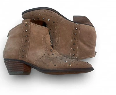 Botines Sam Edelman Brian Western Tachonados Gamuza Taupe Mujer’s 7.5 Invierno Foto 1 de 4