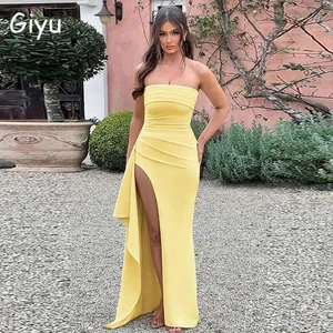 Giyu Sexy Club Evening Party Dresses Women 2025 Summer Slash Neck Backless - Picture 1 of 28