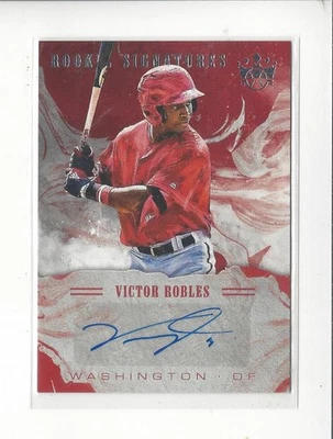 2018 Diamond Kings DK Rookie Signatures Victor Robles RC AUTOGRAPH Nationals - Image 1 of 2