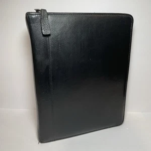 Raccoglitore pianificatore personale vintage Franklin Quest Classic pelle grana superiore colore nero - Foto 1 di 13