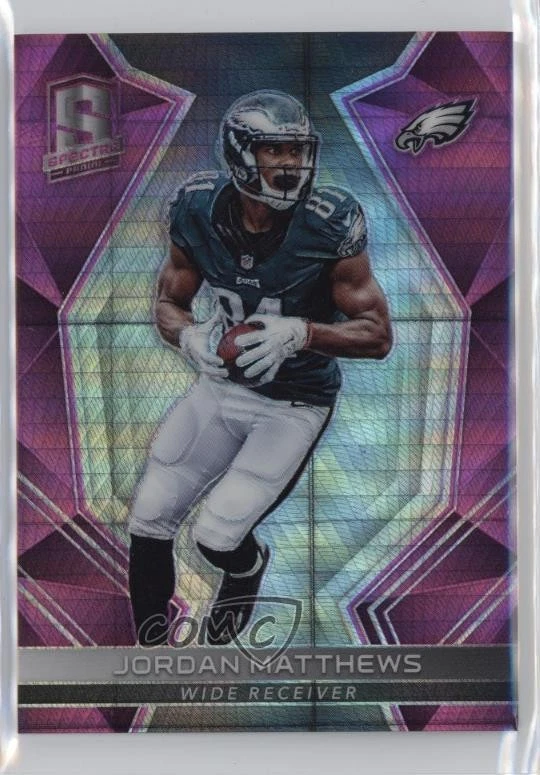 2017 Panini Spectra Neon Pink Prizm /15 Jordan Matthews #11 - Image 1 of 2