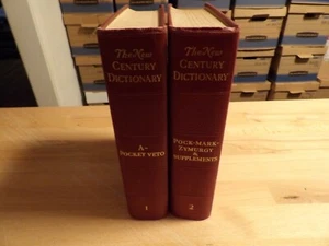 The New Century Dictionary of the English Language 1940 Vintage Lot 2 Volume Set - Picture 1 of 4