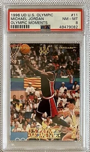 1996 Upper Deck US Olympic Moments Michael Jordan #11 PSA 8 NM-MT - Imagen 1 de 2