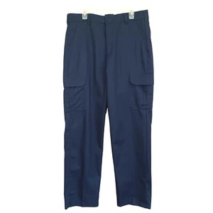 NWOT Red Kap Men's Industrial Cargo Pants Navy Color Size W36L34 Belt Holder Zip - Picture 1 of 9