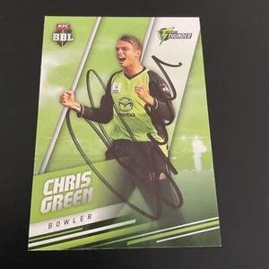 Chris Green signed 2018 Sydney Thunder BBL Cricket Card - Picture 1 of 1