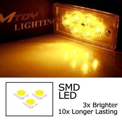 5PCS For Freightliner XL Century Columbia Amber LED Raised Cab Roof Lights - Image 1 of 4