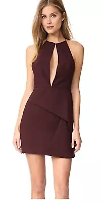 AQ/AQ Andie Mini Party Going Out Dress Mulberry Wine Burgundy ~ US 0 - Image 1 of 4