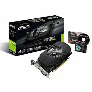 ASUS Geforce GTX 1050 Ti 4GB Phoenix fan Edition DVI-D HDMI DP 1.4 Gaming Card - Picture 1 of 1