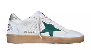 GOLDEN GOOSE scarpe da uomo vintage ball star pelle 10630 bianco-verde - Bild 1 von 7