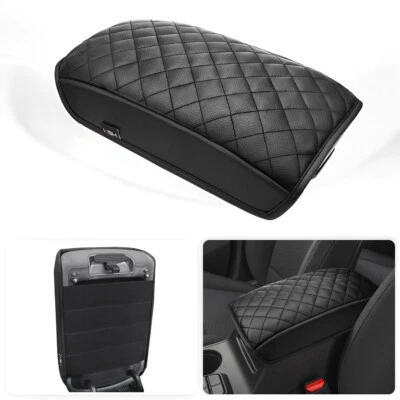 For Hyundai Tucson 2016-2021 Center Console Lid Armrest Black Leather Cover Pad - Изображение 1 из 4