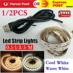 1/2 0.5/1/3/5M 5V Led Strip Lights Cool/Warm White 3528 SMD LED Strips Car Boats - Picture 1 of 5