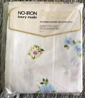 Vintage Pequot Double Fitted Bed Sheet Floral Shabby Chic NOS NIP Flower Power