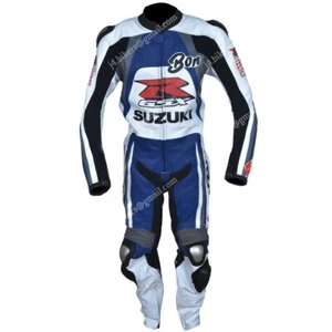 SUZUKI GSXR Motorcycle Leather Suit Motorbike Racing Leather Jacket Trouser CE - Picture 1 of 4