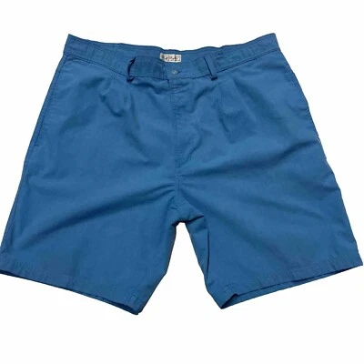 Pantalones Cortos Chinos Plisados Vintage Años 90 Bugle Boy Para Hombres 36 (38) Azul Playa Preppy Retro* Foto 1 de 4