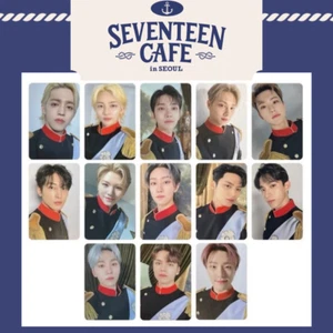 SEVENTEEN CAFE in SEOUL Military Uniform Photo card Merch Tray &Table Weverse PC - Picture 1 of 52