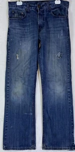 Flypaper Bootcut Jeans Mens Size 32x32 Nicely Distressed & Lightly Whiskered - Picture 1 of 13
