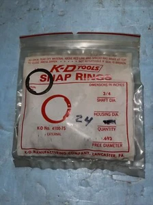 K-D TOOLS SNAP RINGS 3-4”ID;@24 P/N 4100-75 - Picture 1 of 3