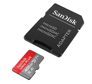 Karta pamięci SanDisk Ultra microSDHC + adapter SD, SDSQUA4-400G-GN6MA - Zdjęcie 1 z 4