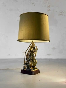 1970 LAMPE DRAGON CERAMIQUE CHINOISE SHABBY-CHIC ORIENTALISTE ZOOMORPHE Jansen - Imagen 1 de 12