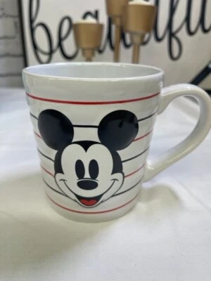 NUEVA Taza Disney Mickey Mouse Cara Repujada a Rayas Foto 1 de 4