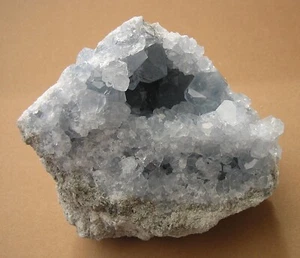 Coelestin blau 10 cm Kristallstufe NATUR Mineralien Stufe aus Madagaskar 660 g - Bild 1 von 7