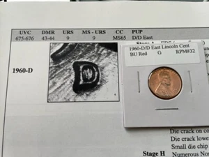 1960-D D/D East Lincoln Cent RPM BU Red #32 Beautiful - Picture 1 of 1