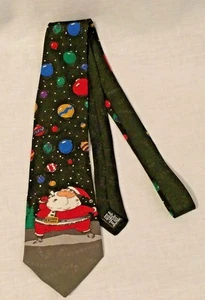 Hallmark Christmas Neck Tie Santa Blowing Ornament Bubbles Made in USA - Picture 1 of 2