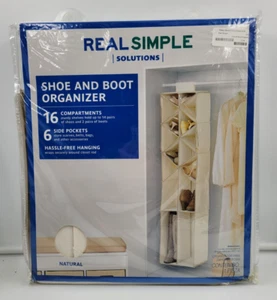 Real Simple Shoe and Boot Organizer 16 Compartments + 6 Side Pockets NEW - Picture 1 of 6