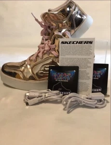 Skechers Damen/Mädchen Energy Lights Dance N’ Dazzle Sneaker. Roségold. Gr. 6 - Bild 1 von 12