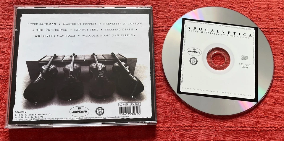 APOCALYPTICA CD ALBUM - PLAYS METALLICA BY FOUR CELLOS - Изображение 1 из 4