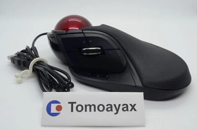 Elecom Wired Trackball 8 Buttons Mouse HUGE Tilt Function Black M-HT1URBK JPN - Image 1 of 4
