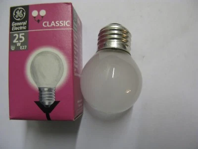 10 x GE  25W E27 ES OPAL Golf Ball Round 45mm Lamp Light Bulb Job Lot UK SELLER - Image 1 of 2