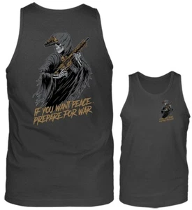 Prepárate para la guerra militar ejército marines operaciones especiales armas tácticas camiseta sin mangas - Imagen 1 de 8