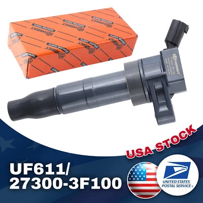 Black reliable 1x Ignition Coil 27300-3F100 For Kia K900 5.0L V8 2015-2017 UF611 - Image 1 of 4